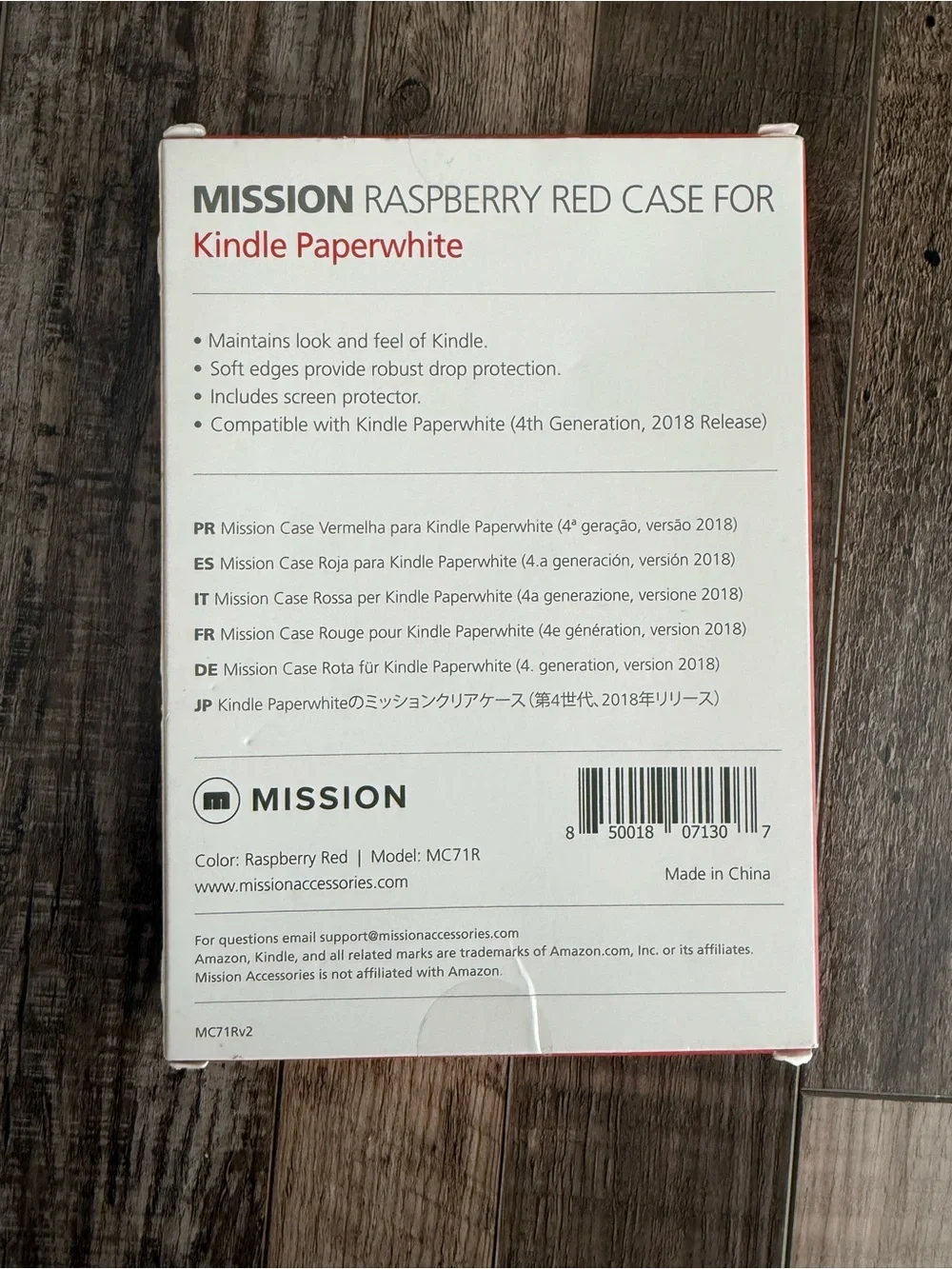 Mission Raspberry Red Case for Kindle Paperwhite - Raspberry Red